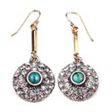 Gold Pave Turquoise Drop Earrings by Lulu Frost