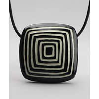 P3 ceramic pendant by Klara Borbas