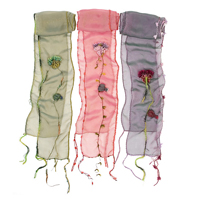 Canterbury Bells Chiffon Scarf by Giselle Shepatin