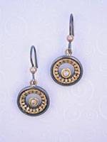 Gold, Silver and Diamond Earrings by Sally Craig Gold, Silver and Diamond Earrings by Sally Craig