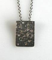Silver and Diamond Pendant by Gillian Batcher Silver and Diamond Pendant by Gillian Batcher