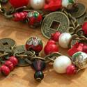 Cloissenne and Coin Charm Bracelet from Asia