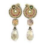 Embroidered "Amour Earrings" by Dori Csengeri Embroidered "Amour Earrings" by Dori Csengeri