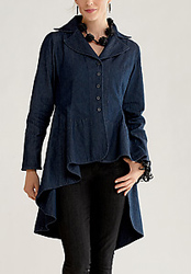 Click for details on this Cynthia Ashby Denim and Linen Jacket Denim and Linen Jacket by Cynthia Ashbey