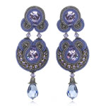 Embroidered "Aurora Couture Earrings" by Dori Csengeri Embroidered "Aurora Couture Earrings" by Dori Csengeri