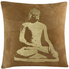 Suede and Cotton Buddha Pillow Suede and Cotton Buddha Pillow