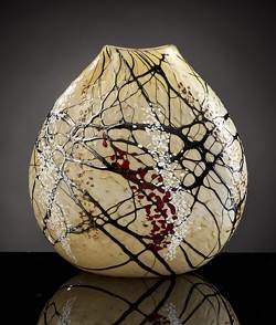 Cherry Blossom Flat Vase by Bryce Dimitruk
