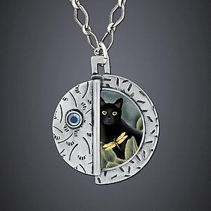 Dawn Estrin Black Cat Necklace