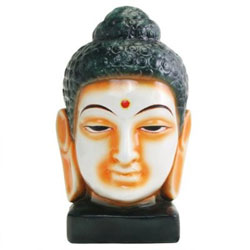 Colorful Buddha Head Statue at Buddha Groove