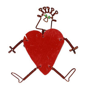 TEMAK Dancing Girl Heart Pin