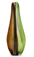 See larger view of this hand blown vase by Murano Artisans of Brazil Hand blown art glass vase by Murano Artisans of Brazil