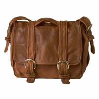 Handmade Leather Messenger Bag by Dan Grossman
