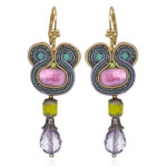 Embroidered "Lylou Earrings" Earrings by Dori Csengeri Embroidered "Lylou Earrings" Earrings by Dori Csengeri