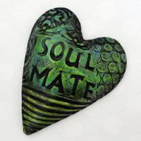 Ceramic Wall Affirmation Heart by Mudgoddess