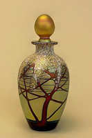 Gold Cherry Blossom Perfume Bottle by Carl Radke