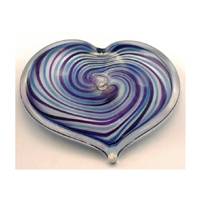 Art Glass Heart Paperweight by Joseph Taylor