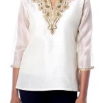 Beaded cotton and silk tunic, 'Morning Princess' Beaded cotton and silk tunic, 'Morning Princess'