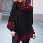 100% alpaca poncho, 'Huarascaran Belle' 100% alpaca poncho, 'Huarascaran Belle'