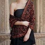Wool shawl, 'Radiant Paisley'