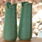 Ceramic vases, 'Nature Speaks' (pair)