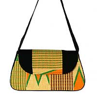 Cotton kente shoulder bag, 'Ashanti Prosperity'