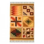 Wool rug, 'Calendar' (2x3) (Peru) Cerapio Vallejo Area Rugs