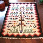 Wool rug, 'Hummingbirds' (6x8) (Peru) Cerapio Vallejo Area Rugs