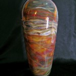 Amber Colored Glass Vase by C&H Glassworks Amber Colored Glass Vase by C&H Glassworks