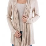 Cardigan sweater, 'Beige Waterfall Dream' Nestor Yana Sweaters