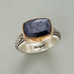 Scrolled Sapphire Ring Rings