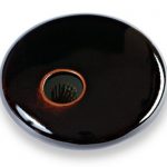 Small Round Ikebana Flower Vase, Black Jeff Peters Vases & Vessels