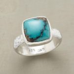 Turquoise Squared Ring Rings