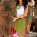 Varanasi silk shawl, 'Apple Orchard'