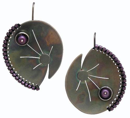 Chihiro Makio Silver & GlassBead Earrings