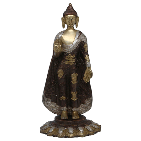 Handmade Brass Standing Buddha Statue