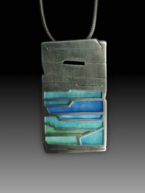 Rock Layers Pendant No. 425 by Carly Wright