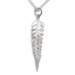 Sterling Silver Fern Necklace