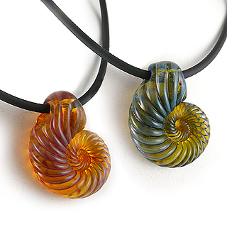 Glass Ammonite Necklace