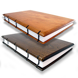 Hardwood Guest Book / Visitor Log / Keepsake Journal with Coptic Binding