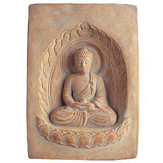 Buddha Cast-Stone Garden Plaque