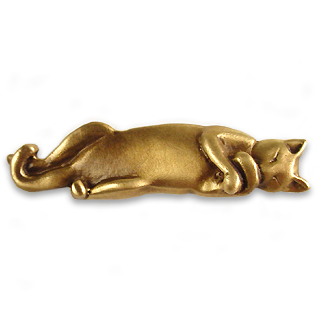 Cat Nap Brass Pin
