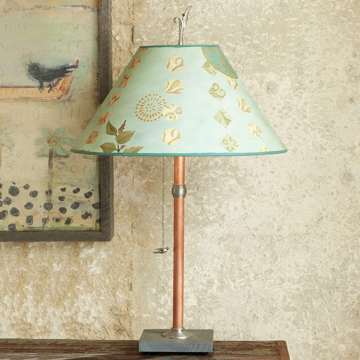 Red Bird Table Lamp