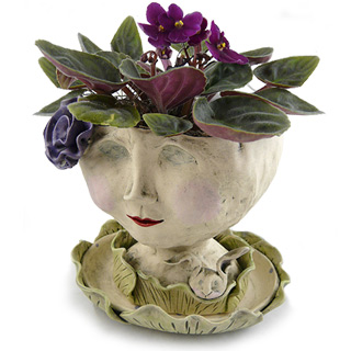Victorian Lovelies Head Planter - Lily Rose Version