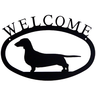 Iron Welcome Sign - Weenie Dog / Weiner Dog / Hot Dog / Dachshund