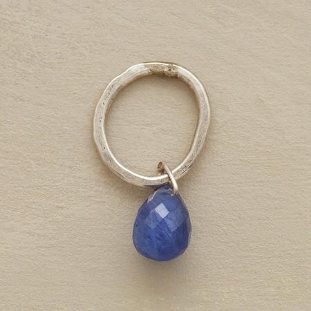 Sterling Faceted Birthstone Charm - Sapphire