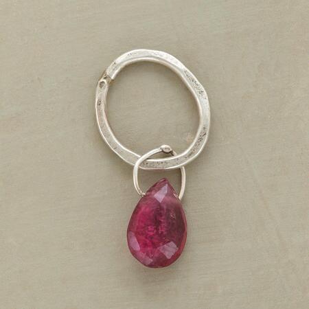 Sterling Faceted Birthstone Charm - Tourmaline