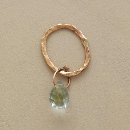 Gold Faceted Birthstone Charms - Aquamarine