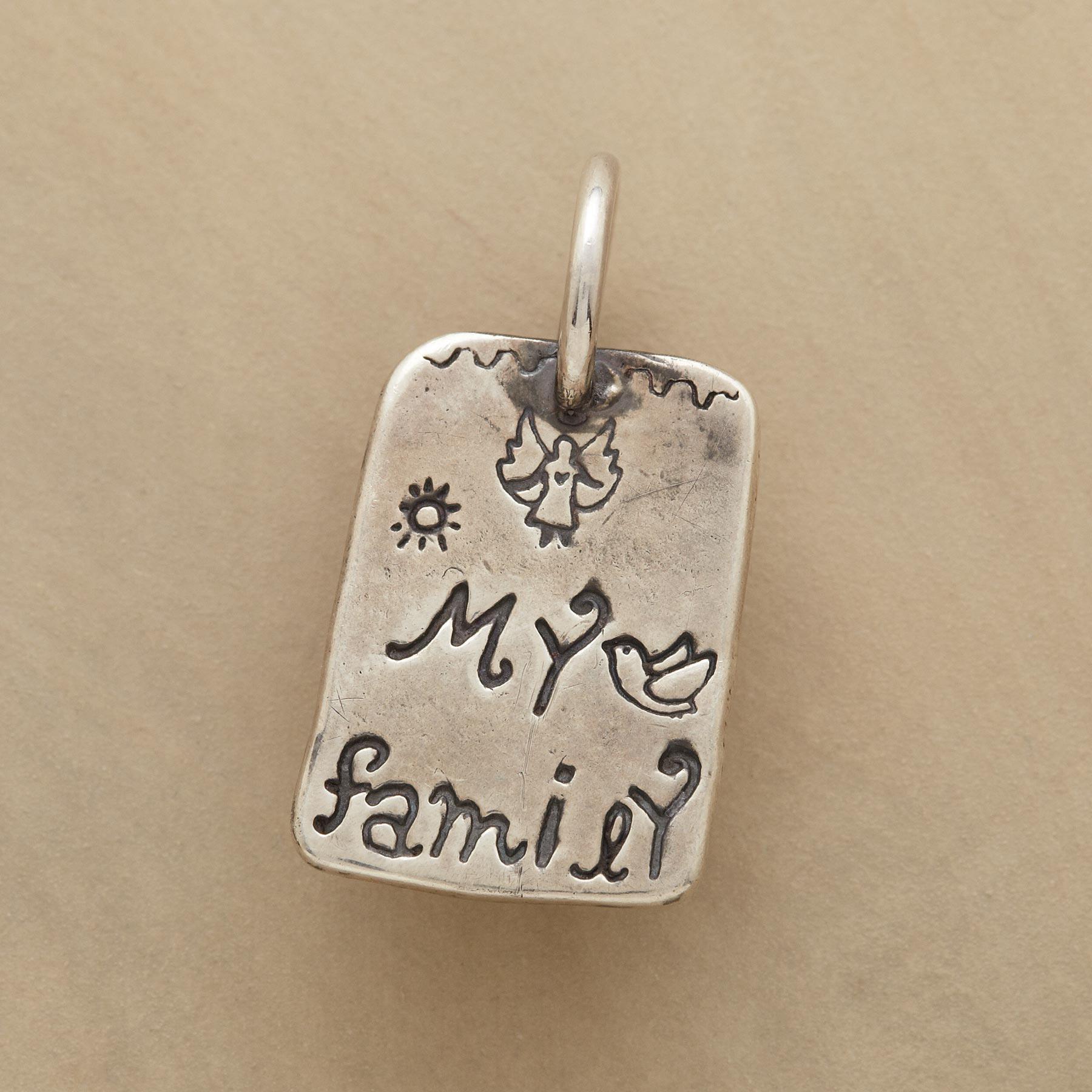 Sterling Silver My Family Charm
