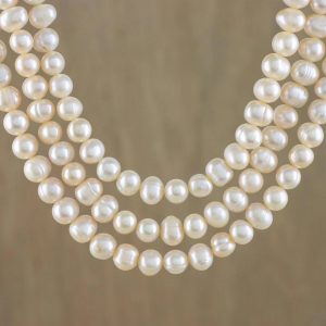 Handmade Pearl Strand Necklace